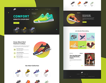 Nike Shoes Landing Page Ui Design | Nike Website