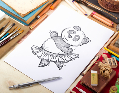 Dancing panda sketch