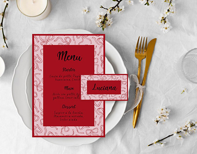 Dinner Party or Menu Template + Place Card