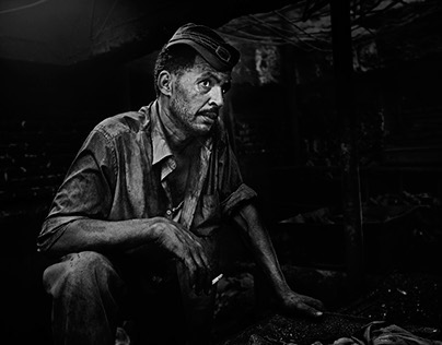 Egyptian's workers in blak and white Portfolio