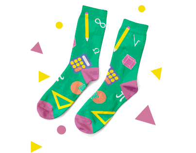 Science themed socks design