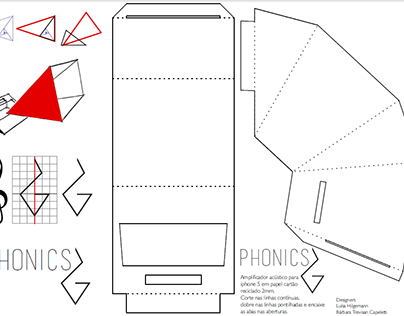 Projeto Phonics (Alto falante para iphone) Projeto 3D