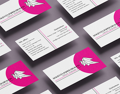 Magenta Paper Dragon Bussines Cards & Leaflet & Logos