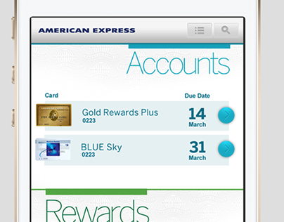 American Express Mobile Design Exploration