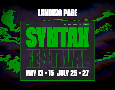 Landing Page | Music festival