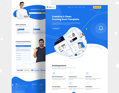 Coming Soon Template Landing Page Design