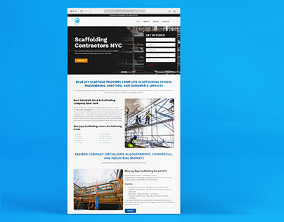 Blue Jay Scaffolding - Landing Page Design
