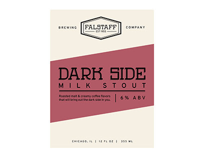 Falstaff Brewery Label Branding