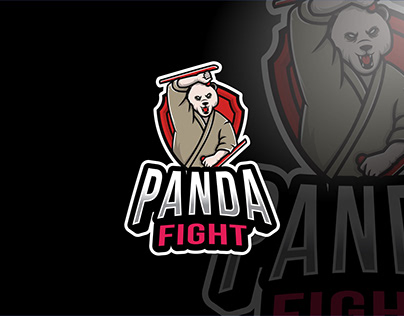 Panda Fight Esport Logo Template