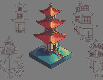 pagoda sketch