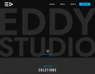 Eddy Studio Singel page Website Dark Theme