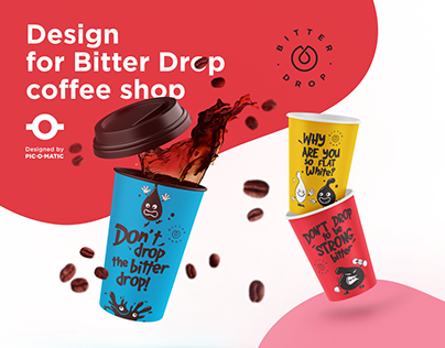 Design & Illustrations For Coffee Shop Bitter Drop