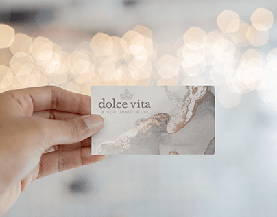 Dolce Vita Wellness Spa Business Card Design