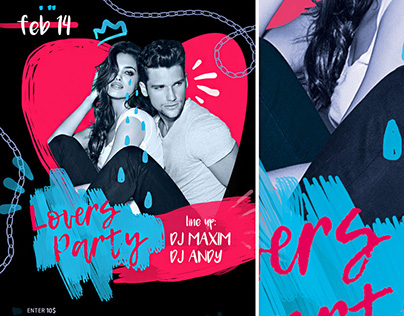Lovers Party FREE PSD Flyer Template