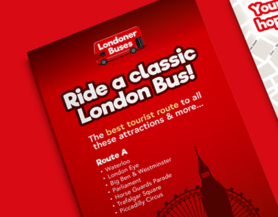 Londoner Buses branding and leaflet
