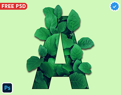 Realistic Leaf Text Effect | Free PSD