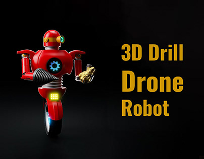 3D Drill Drone Robot