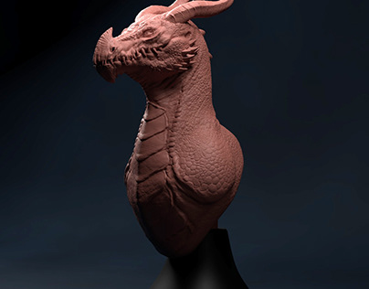 Dragon concept sculpture for print