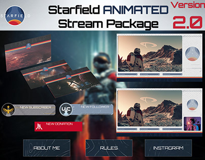 Starfield Animated Stream Package