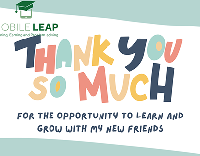 Mobile leap thank you card