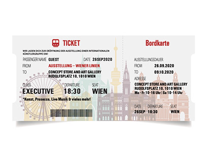 Poster and ticket for Wiener Linien Exhibition, 2020