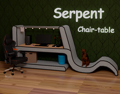 "Serpent" chair-table