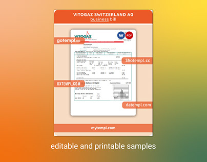 Vitogaz Switzerland AG utility business bill template