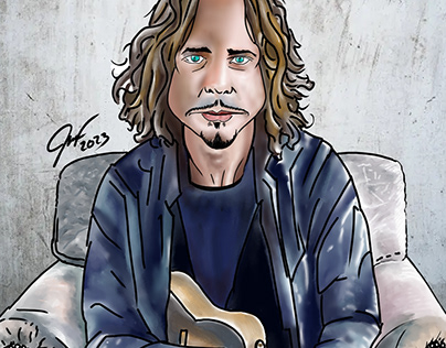 Chris Cornell / Portrait, Cartoon