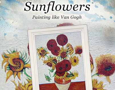 Oil on board - Copy of Sunflowers by Van Gogh