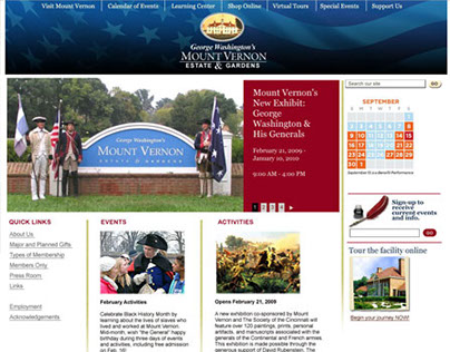 Mount Vernon Website Concept