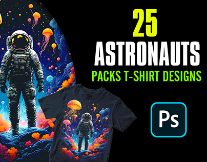 Astronaut ART Ready to print 25 Design bundle t-shirt