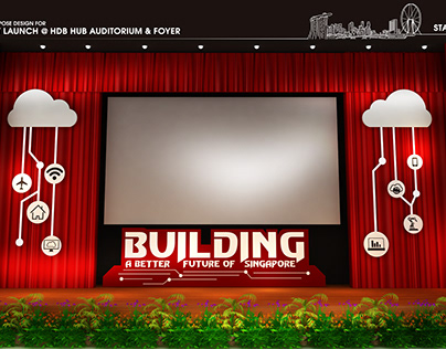 proposed design for PST Launch @ HDB Auditorium & foyer