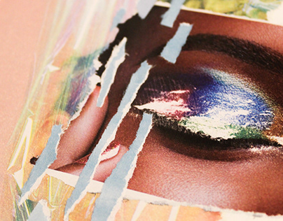 Carnet #creation #collage #magazine #visage #femme #art
