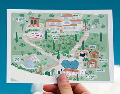 Illustrated map of a Villa