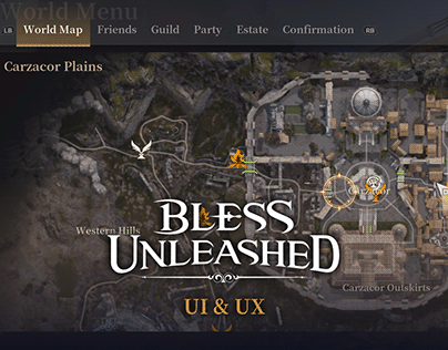 Bless Unleashed UIUX - World Map