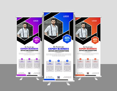 Professional Corporate Rollup Banner Design Template