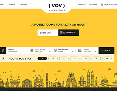 VOV Microstays Hotel Booking UI Design