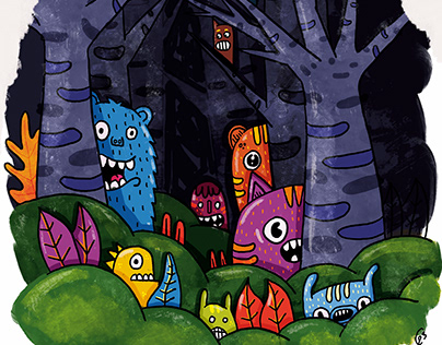 monsters hidden in the forest