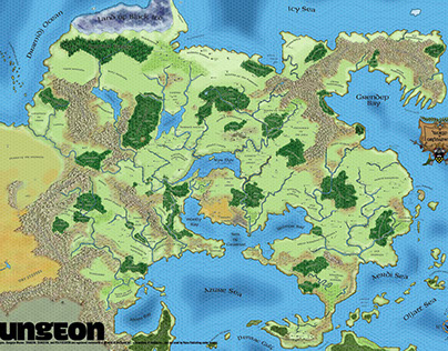 World of Greyhawk poster map Paizo publishing