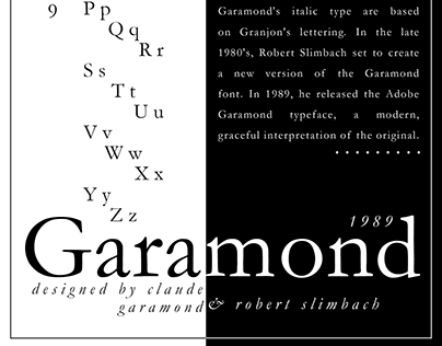 Garamond Type Specimen