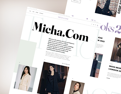 MICHA Fashion Clothing Store Landing Page Design.