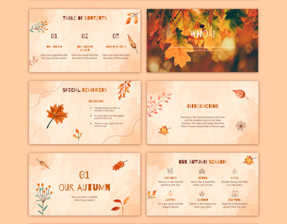 Watercolor Autumn - free Google Slides Presentation
