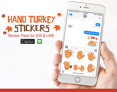 Hand Turkey Stickers