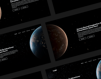 Void Space Tour Landing Page