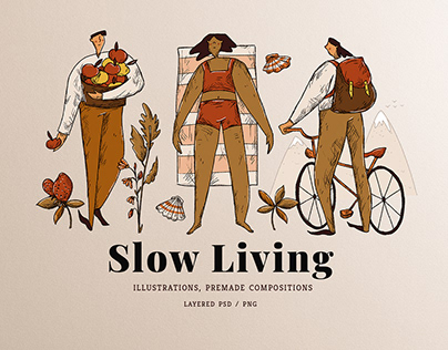 Slow Living illustrations