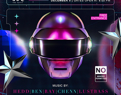 The Wave Daft Punk event poster.