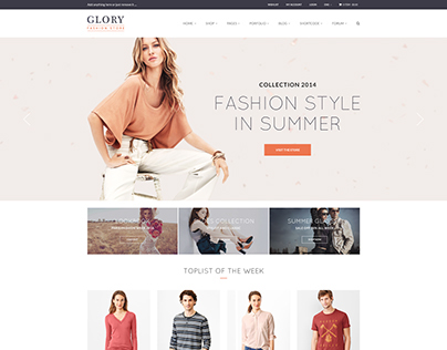 WordPress Theme for Fashion Store - WP Glory
