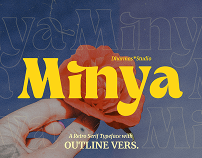 Minya - Retro Font (Outline Version)