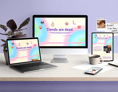 Web Design | "Trends are Dead" Article Site