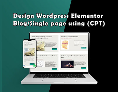 Design Wordpress Elementor Blog/Single page